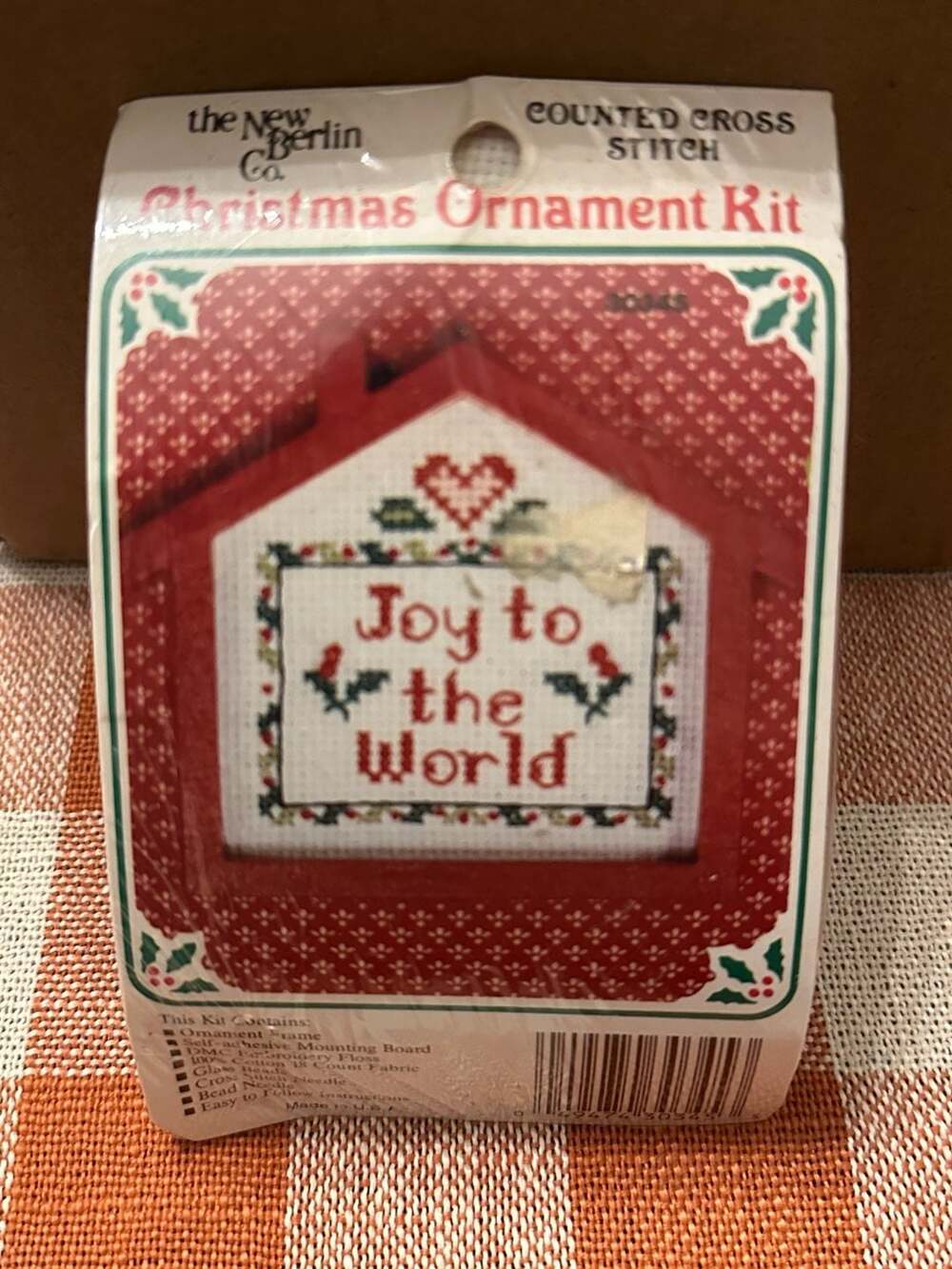 The New Berlin Co. Counted Cross Stitch Christmas Ornament Kit Joy To The World